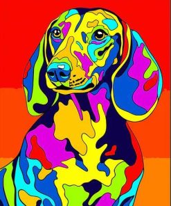 Colorful Dalmatian Dog - DIY Paint By Numbers - Numeral Paint