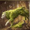 Green Wolf paint by numbers
