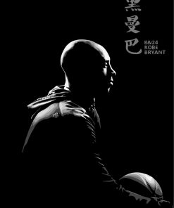 Kobe Bryant Black And White paint by numbers