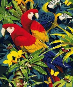 Macaw African Parrots paint by numbers