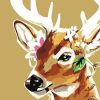 Portrait of Sika Deer paint by numbers