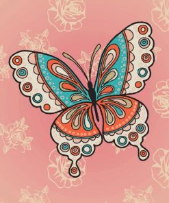 Mandala Butterfly paint by numbers