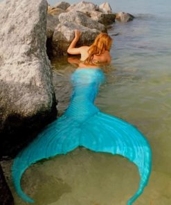 Real Blue Mermaid paint by numbers