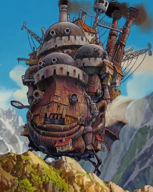 howls moving castle painting