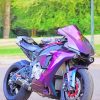 Purple Motorcycle paint by numbers