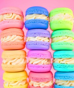 Colorful Macarons paint by numbers