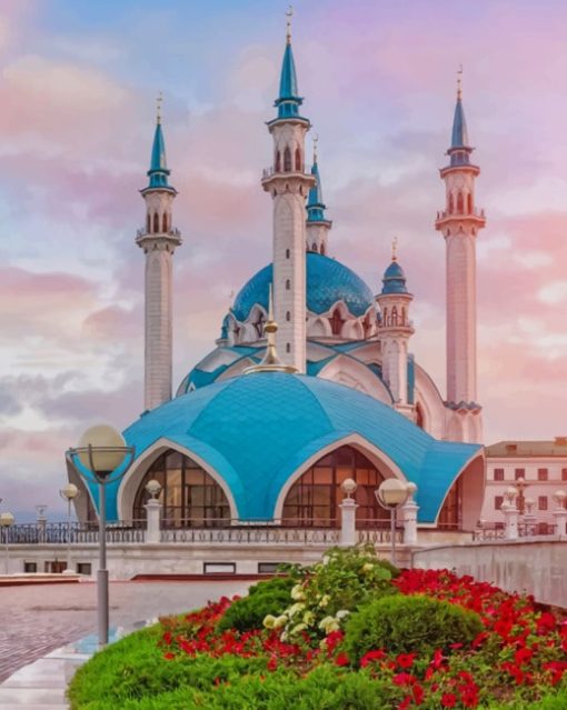 Kul Sharif Mosque Kazan Russia paint by numbers