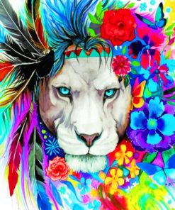 Lion Art paint by numbers