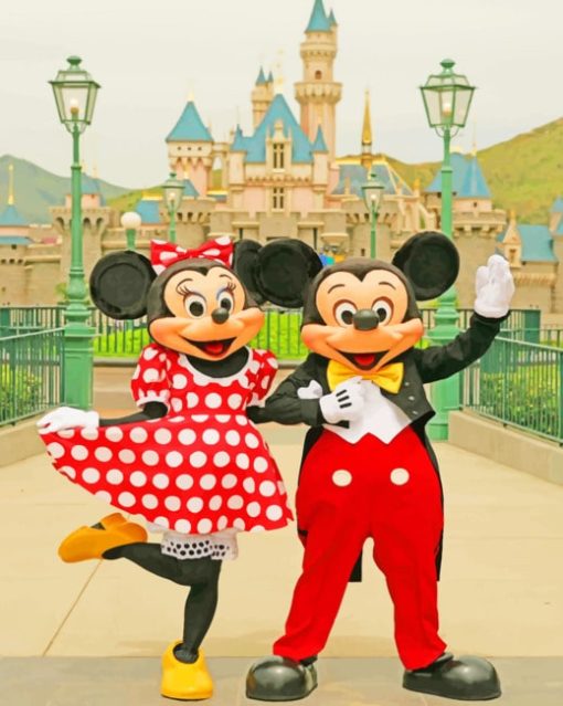 Mickey And Minnie Disneyland paint by numbers
