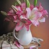 Pink Flowers Bouquet paint by numbers