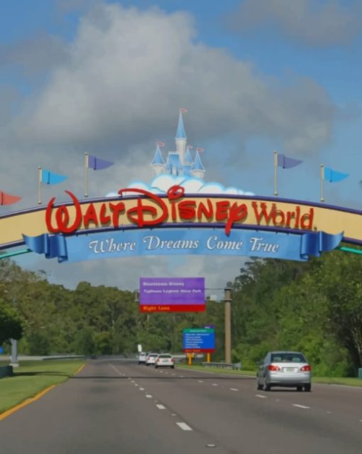 Walt Disney World Road Paint by numbers