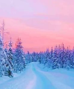 Winter Sunset paint by numbers