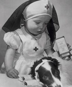 Baby Nurse With Her Dog paint by numbers