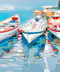 Vintage Boats paint by numbers
