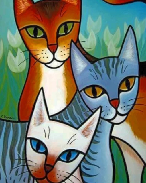 Cats paint by numbers