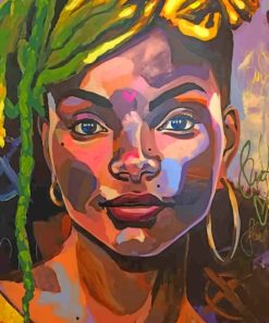 Colorful African Woman paint by numbers