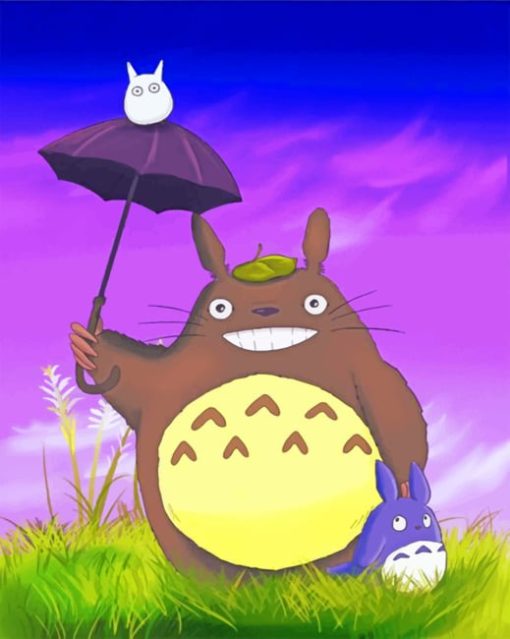 Happy Totoro paint by numbers