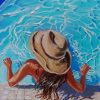 Lady Enjoying The Summer In The Swimming Pool paint by numbers