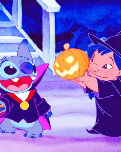 Lilo And Stitch Halloween Paint by numbers