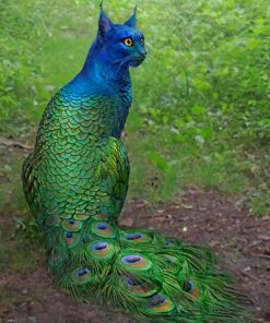 Peacock Cat paint by numbers
