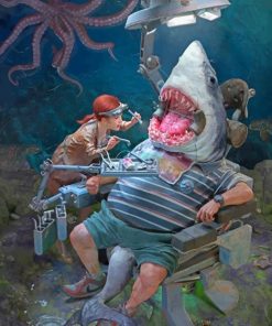 Shark In The Dentist paint by numbers