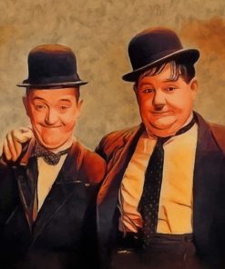 Vintage Laurel And Hardy Paint by numbers