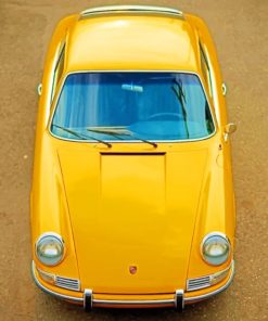Yellow Porsche paint by numbers