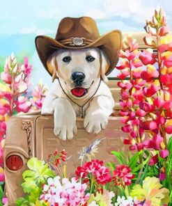 Western Dog Paint by numbers