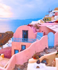 Santorini Island paint by number