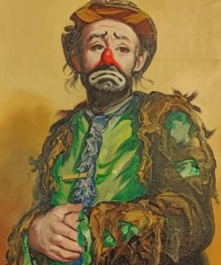 Sad Clown Emmet Kelly paint by numbers