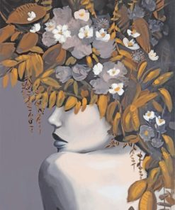 Floral Woman Paint by numbers