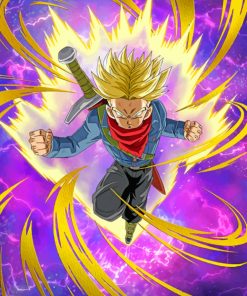 super saiyan trunks paint by numbers