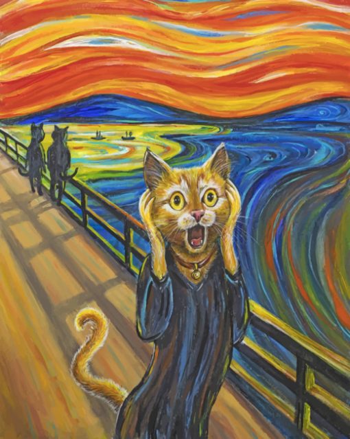 the cat scream paint by number