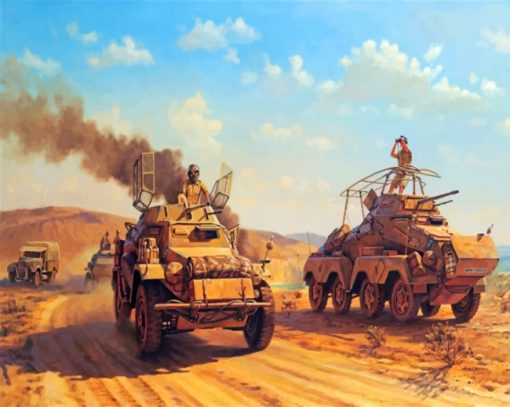 Battle Tanks Art paint by numbers