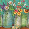 Flowers Jars paint by number