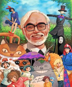 Miyazaki And Ghibli Team paint by numbers