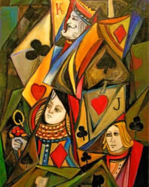 Abstract Poker Cards Paint by numbers