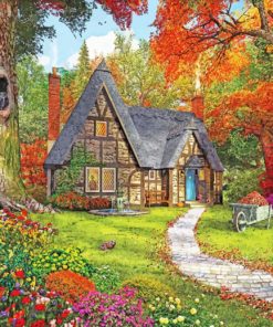 Autumn Cottage Paint by numbers