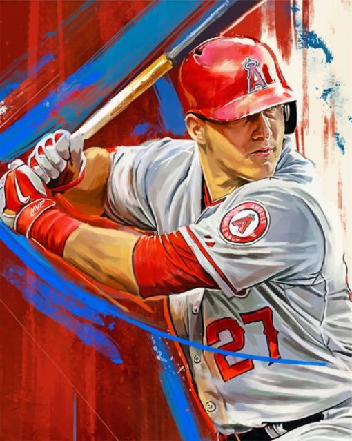 Baseball Player paint by numbers