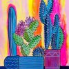 Cactus Plants Pots Paint by numbers