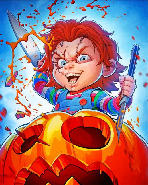 Creepy Chucky Paint by numbers