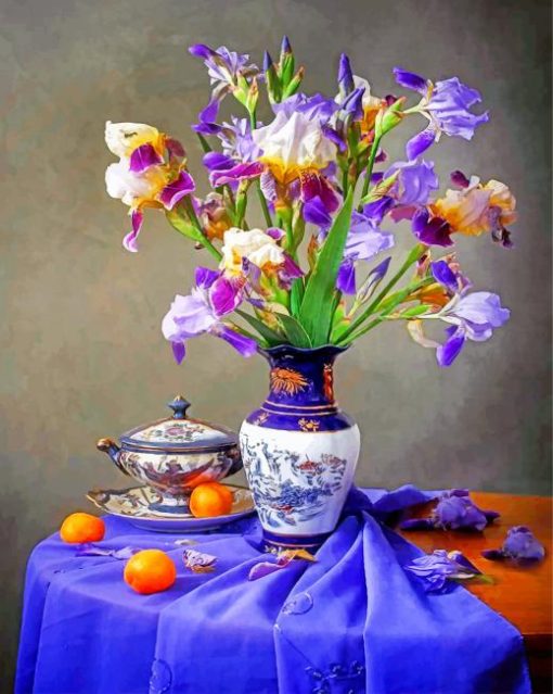 Irises Bouquet Paint by numbers