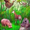 Jungle Animals Paint by numbers