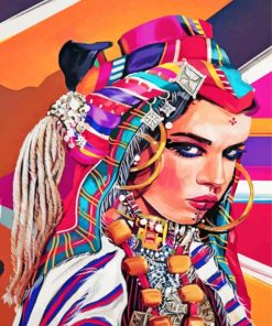 Moroccan Amazigh Woman Paint by numbers