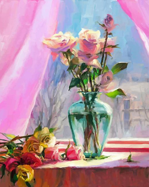 Roses Glass Paint by numbers