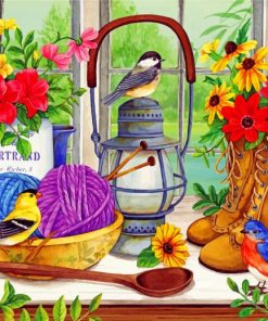 Spring Birds Paint by numbers