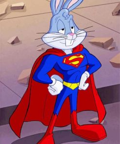 Bugs Bunny Superman Paint by numbers