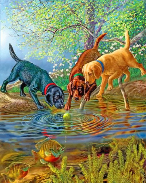 dogs-playing-paint-by-number