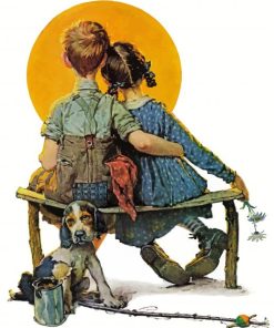 little-couple-norman-rockwell-paint-by-number
