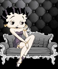 monochrome-betty-boop-paint-by-numbers